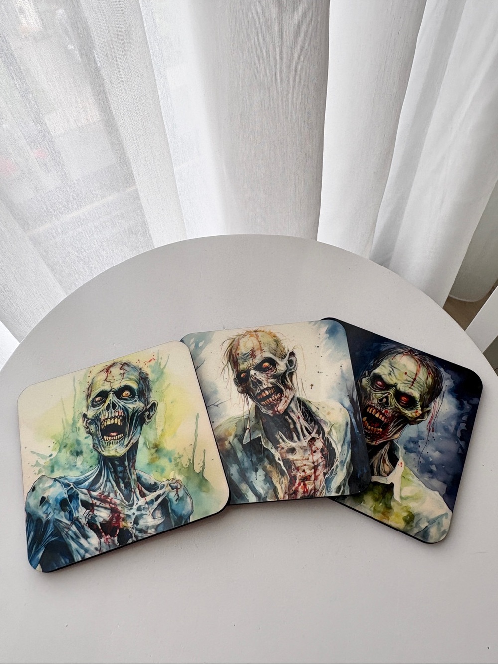 Handmade Zombie Coaster Set (Set of 3)